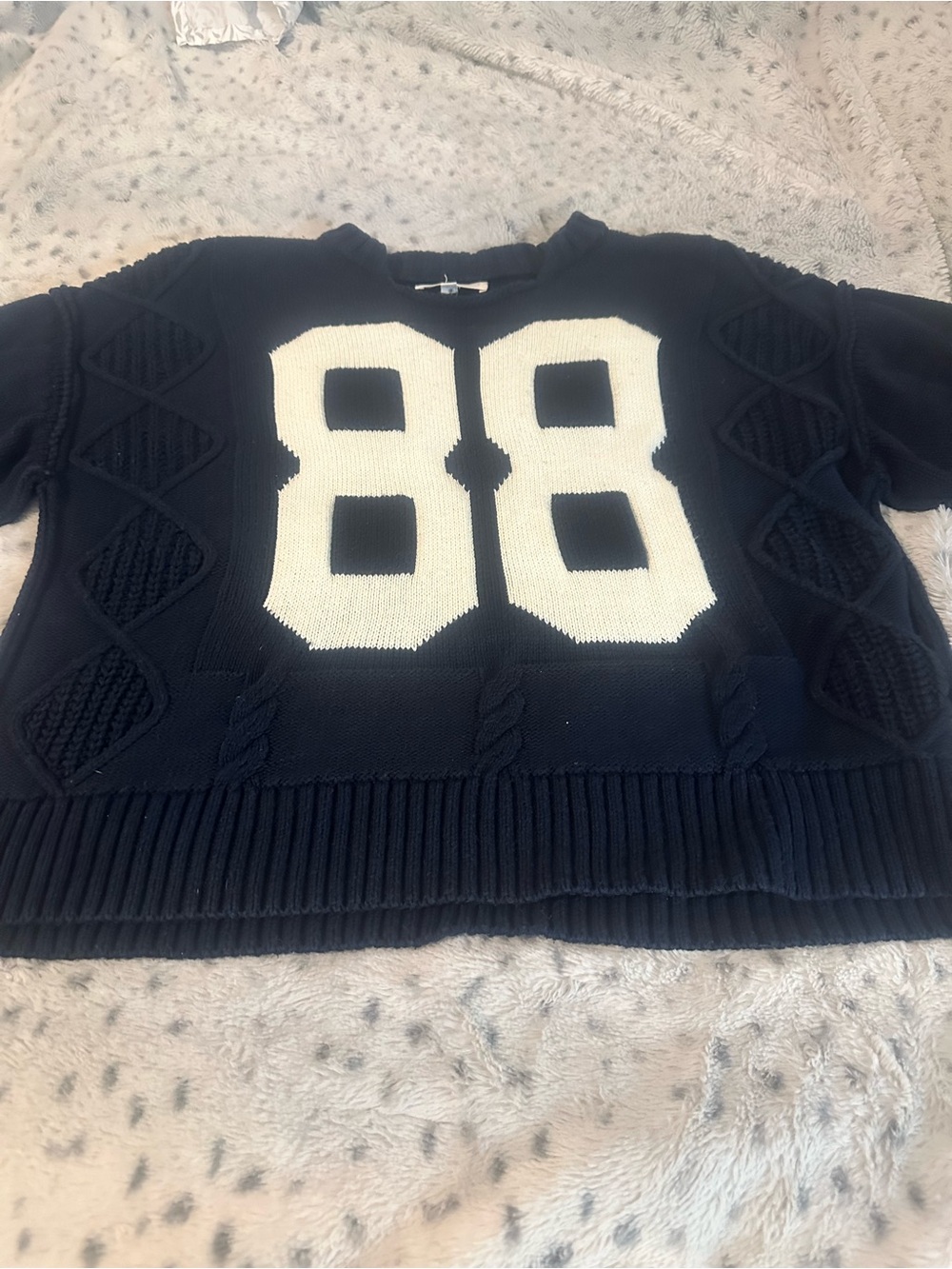 bohme Navy Crewneck Sweater with White '88' Graphic